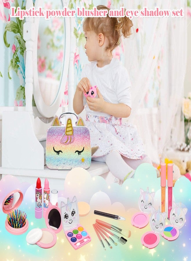 Mrabbitoo Kids Real Makeup Kit for Girls - 63Pcs Non-Toxic Washable Little Girls Make Up Toys, Princess Cosmetics Set for Toddlers to Tweens - Image 3